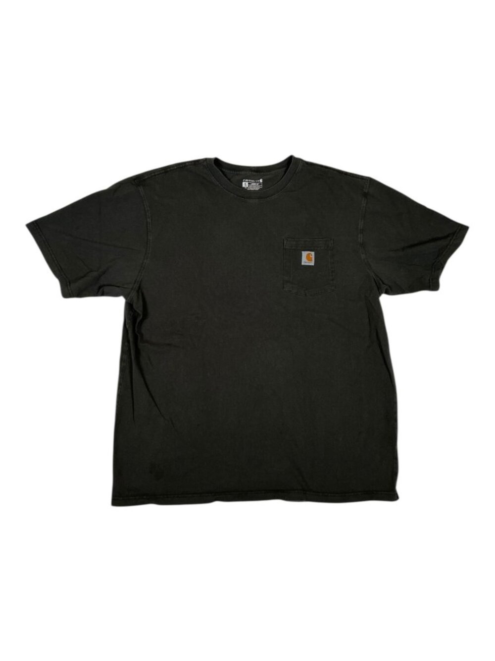 Vintage Carhartt Green Pocket Tee T-Shirt Size XL Tall Loose Fit Faded Grunge